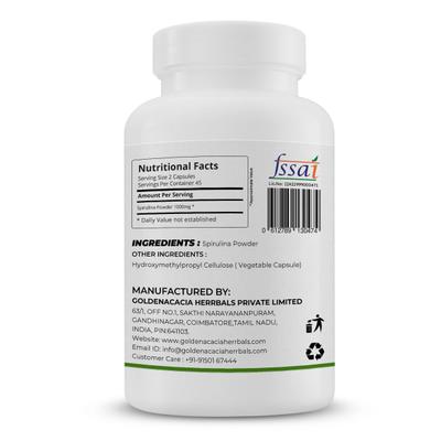 Goldenacacia Herrbals Spirulina 500 mg Capsule 90's - Pure Herbs