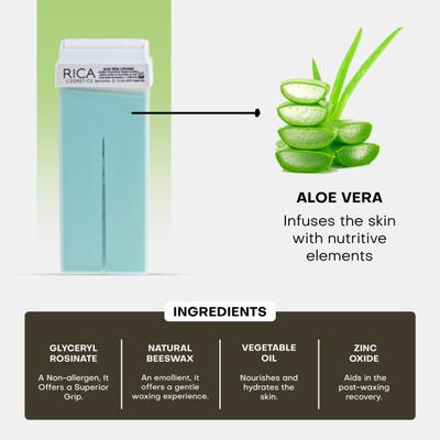 Rica Lipowax Roll-On Wax - Aloe Vera 100 ml - Shaving & Hair Removal
