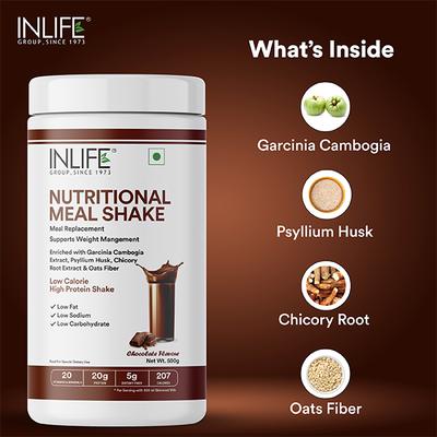 INLIFE Nutritional Meal Shake Powder - Chocolate Flavour 500 gm - Weight Loss