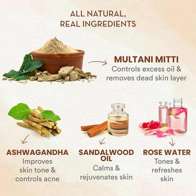 WOW Skin Science Multani Mitti Kit with Rose Water 250 ml - Scrubs & Exfoliants