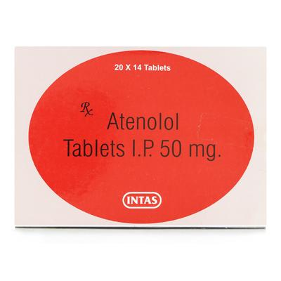 ATENOLOL(INTAS) 50mg Tablet 14's - Hypertension-Bet