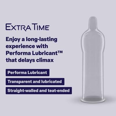 Durex Condoms - Extra Time 3's - Plain/Flavoured Condoms