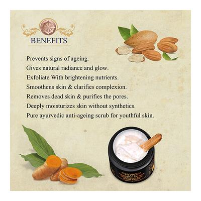 Bioayurveda Basics Kumkumadi Saffron Anti-Ageing Face Scrub Creme 60 gm - Scrubs & Exfoliants