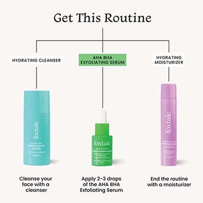 Foxtale Smooth Sailing Aha Bha Exfoliating Serum Reduces Excess Oil and Bumpy Texture 30 ml - Toners
