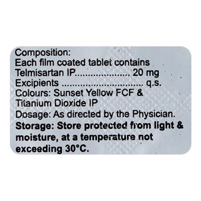 TELMIWOCK 20 Tablet 10's - Hypertension-Ang