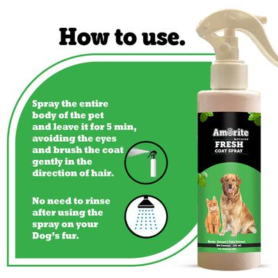 Amorite Fresh Coat Spray (Pack Of 2 X 200 ml) 1's - Pet Grooming