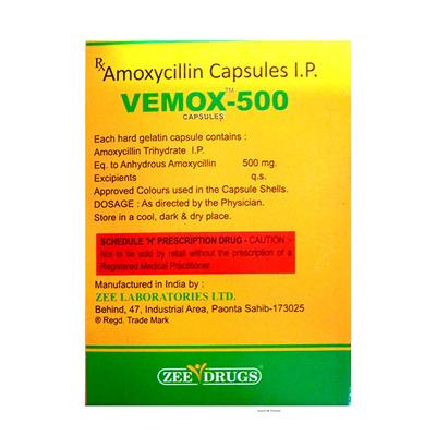 VEMOX 500 Capsule 10's - Bacterial Infections-Pen