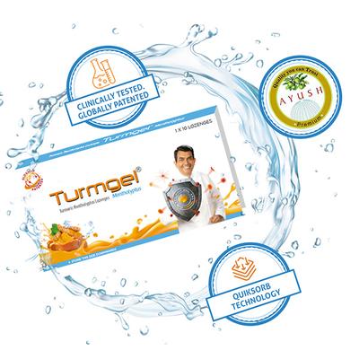 Turmgel Turmeric Lozenge - Metholyptus (Pack of 3 x 10's) - Sore Throat Lozenges