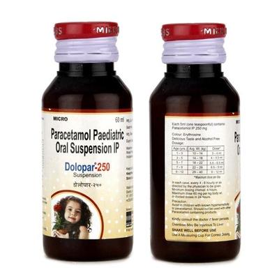 Dolopar 250mg Syrup 60ml (N) - Fever-Ana