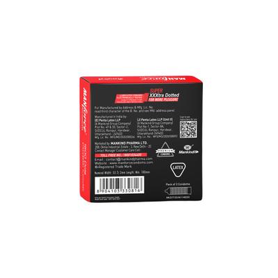 Manforce 1500 Dots Xotic Condoms - Strawberry Flavoured 3's - Plain/Flavoured Condoms
