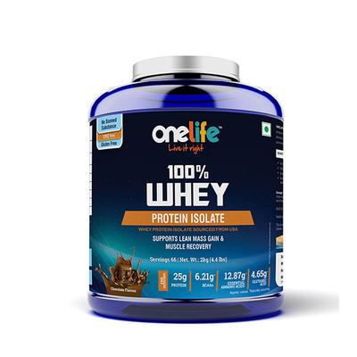 Onelife 100% Whey Protein Isolate - Chocolate Flavour 2 kg - Whey Proteins