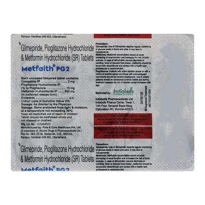 METFAITH PG 2 Tablet 10's - Diabetes-Ant