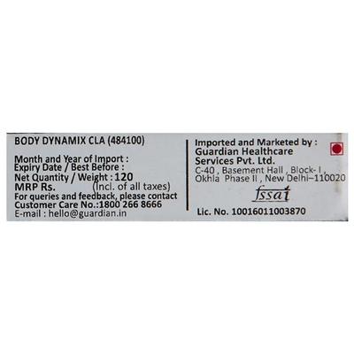 GNC Bodydynamix Cla Conjugated Linoleic Acid Softgel 120's - Omega Fish Oil Fatty Acids