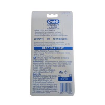 Oral-B Sensitive & Gums Everyday Care Extra Soft Toothbrush 5's - Toothbrushes