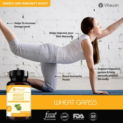 Vitawin Wheat Grass Capsule 60's - Vital Health