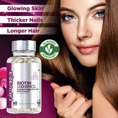 Nirvasa Biotin 10000mcg Capsule 60's - Hair & Skin