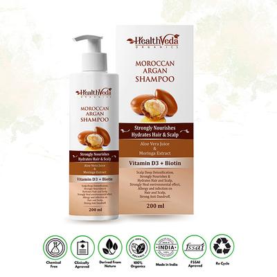 Health Veda Moroccan Argan Shampoo 200 ml - Shampoos