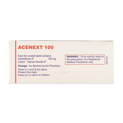 Acenext 100mg Tablet 10'S - Pain relief-Nsa