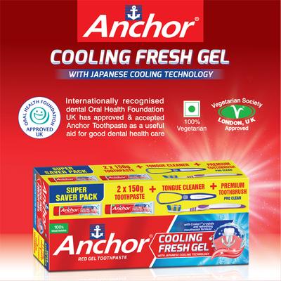 Anchor Cooling Fresh Gel Toothpaste - Super Saver Pack - Toothpaste