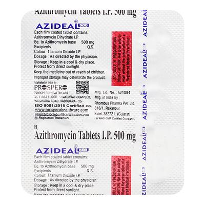 AZIDEAL 500 Tablet 5's - Bacterial Infections-Mac