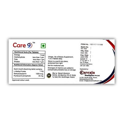 CARE 9 Tablet 10's - Supplements-Vam