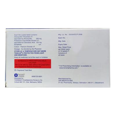 TORMOXIN CLAV 625mg Tablet 10's - Bacterial Infections-Pen