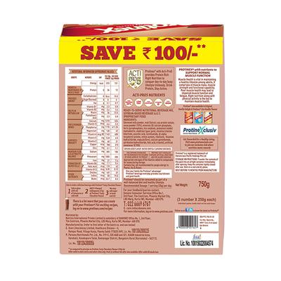 Protinex Powder - Tasty Chocolate Flavour 750 gm (Refill Pack) - Protein Drink
