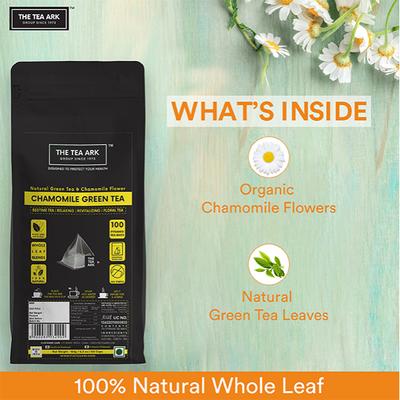 The Tea Ark Organic Tea Bags - Chamomile Green Tea 100's - Green/Herbal Teas