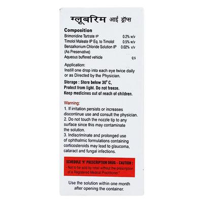 GLUBRIM EYE DROPS 5ML - Glaucoma-Ant