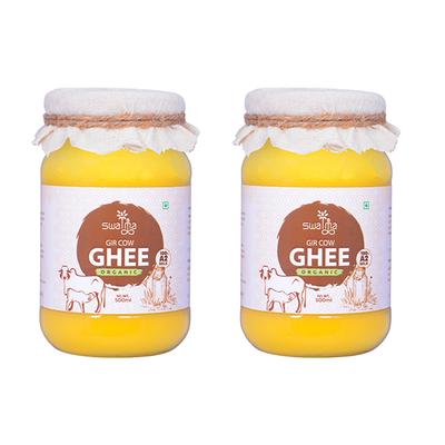 Swatma Gir Organic Cow Ghee (Pack of 2 x 500 ml) - Health Products