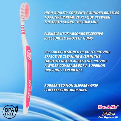 You & Me Active Toothbrush Kit - Soft 6's - Toothbrushes