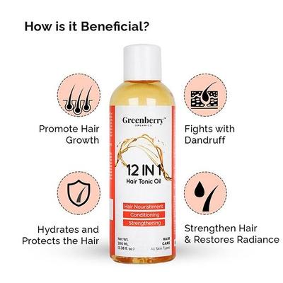 Greenberry Organics 12 in 1 Hair Tonic Oil 100 ml - Hair Oils