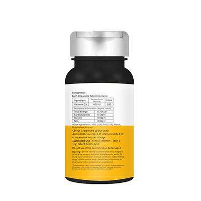 Bhumija Lifesciences Chewable Vitamin D3 400 IU Veg Tablet 90's - Multi-Vitamins