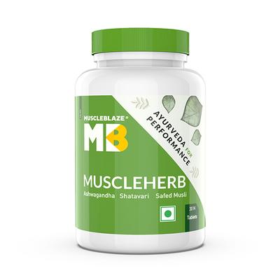 MuscleBlaze Muscleherb Tablet 30's - Herbal Dietary Supplement