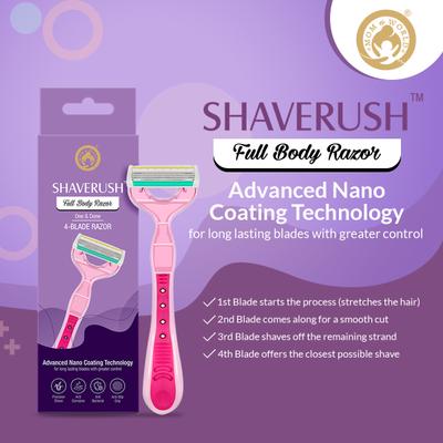 Mom & World ShaveRush 4 Blade Full Body Razor 1's - Hair Removal Accessories