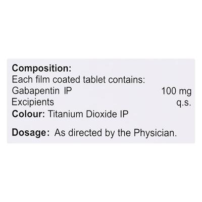 GABANYL 100 Capsule 10's - Neuropathic Pain-Dru