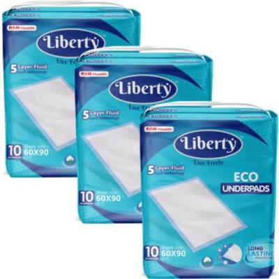 Liberty Eco Underpads (L) 10's - Pack of 3 - Adult Diapers & Pads