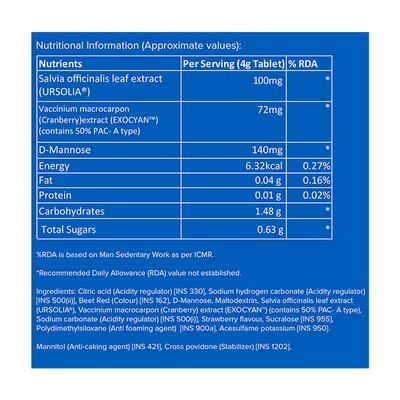 Chicnutrix Happee Natural UTI Management Effervescent Tablet - Strawberry Flavour (Pack of 2 x 10's) - Vital Health