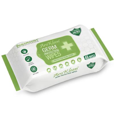 AroKleen Germ Protection Wipes (150 mm x 200 mm) 48's - Facial Wipes & Tissues