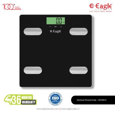 Eagle Digital Weighing Scale Color Changing Smart (EEF-2001A) - Black - Health Monitoring Devices