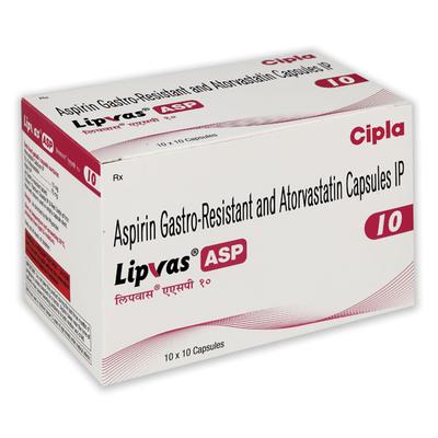 LIPVAS ASP 10 Capsule 10's - Blood Clot-Ant