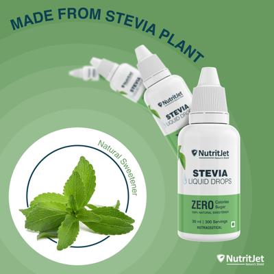 NutritJet Stevia Liquid Drops 30 ml - Sugar Substitute