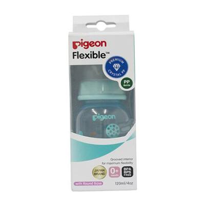 Pigeon Peristaltic Clear Nursing Bottle Rpp - Blue (Abstract) 120 ml - Feeding & Nursing