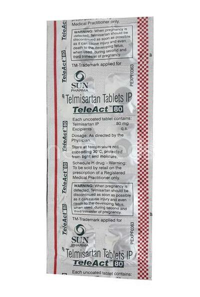 Teleact 80mg Tablet 10'S - Hypertension-Ang
