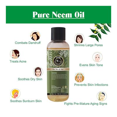 Avnii Cold Pressed Organic Neem Oil 100 ml - Hair Oils