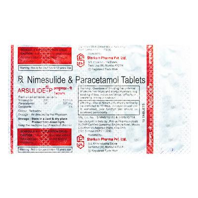 Arsulide P Tablet 10'S - Pain relief-Nsa
