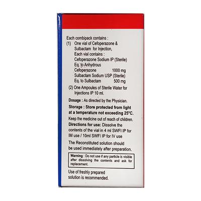 CEFPARA S 1.5gm Injection 1's - Bacterial Infections-Cep