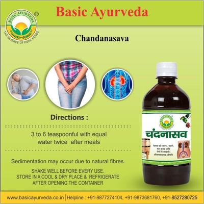 Basic Ayurveda Chandanasava Liquid 450 ml - Speciality Medicines