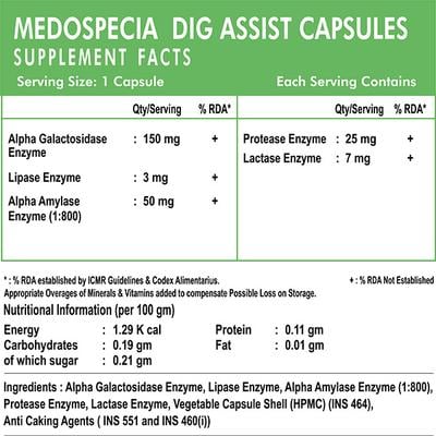 Medo Specia Dig Assist Capsule 60's - Digestive Health