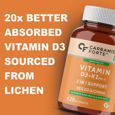 CF Vitamin D3 + K2 Tablet 120's - Multi-Vitamins